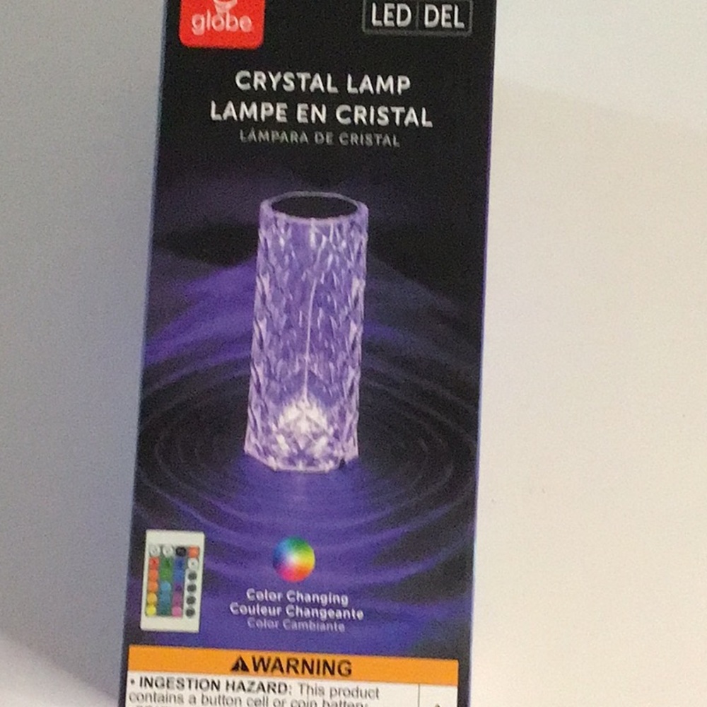 Color Changing Led Crystal Lamp w/ remote